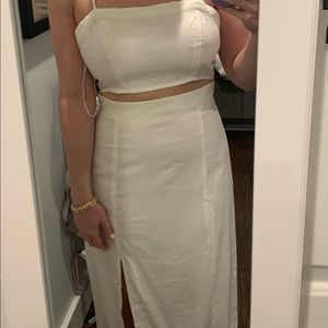 Linen summer midi dress